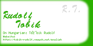 rudolf tobik business card